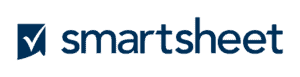 Smartsheet horizontal blue logo.