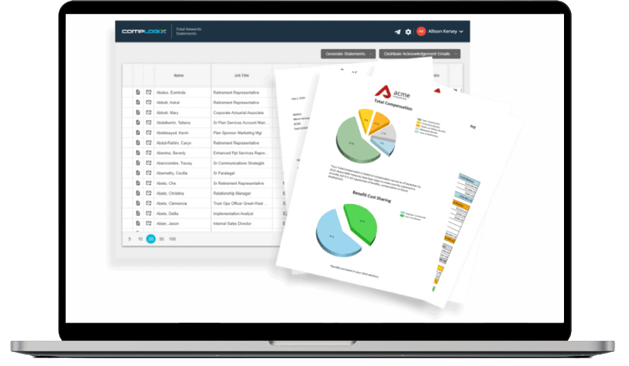 Performance management metrics screenshot.
