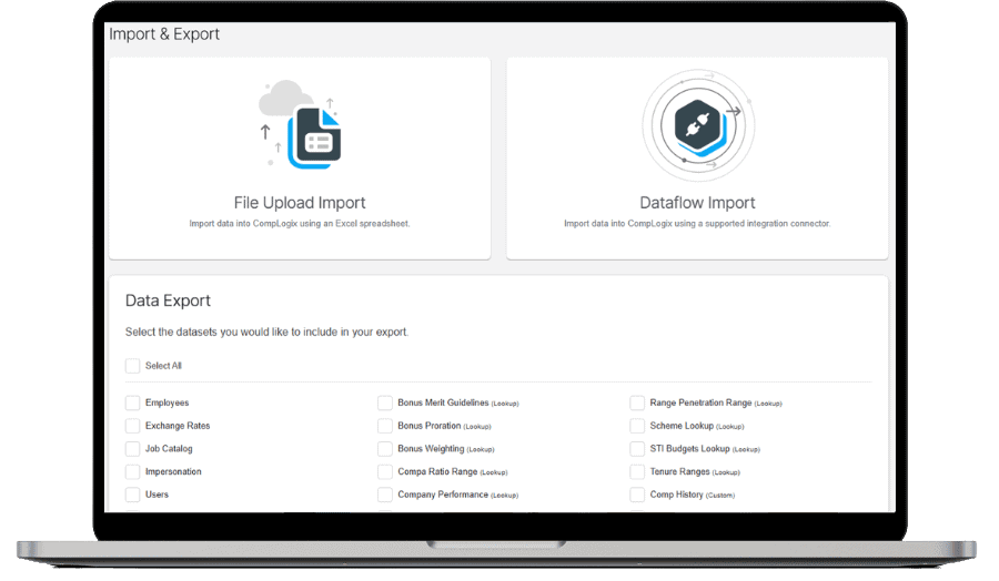Performance management metrics screenshot.
