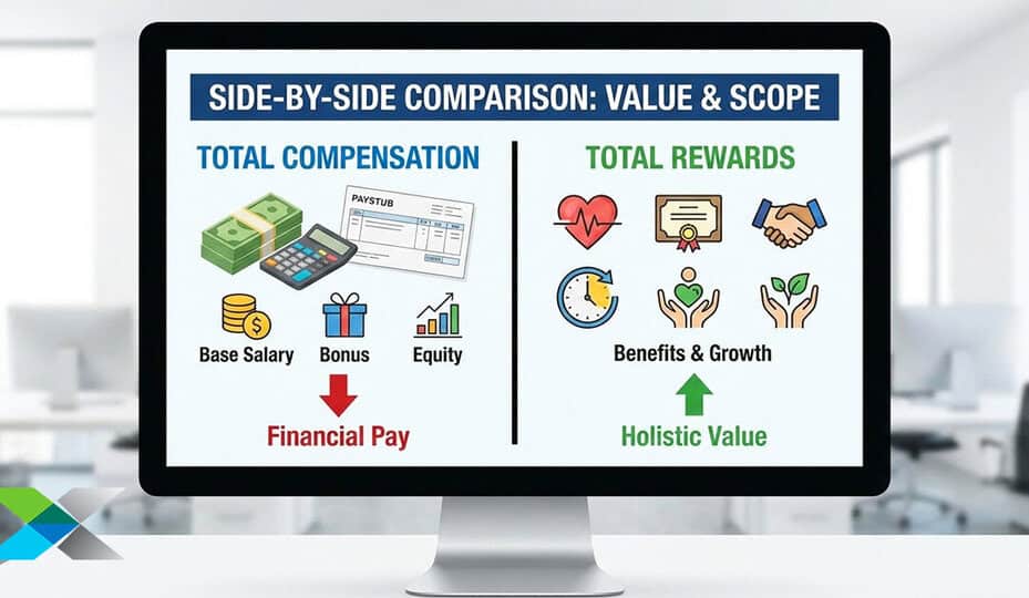 Total Rewards vs. Total Compensation Compared Side-By-Side